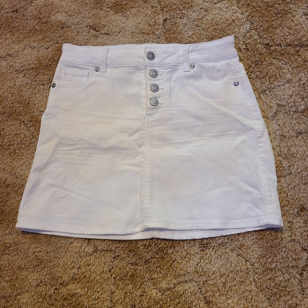 wonder nation Jean skirt white. size L (10-12)